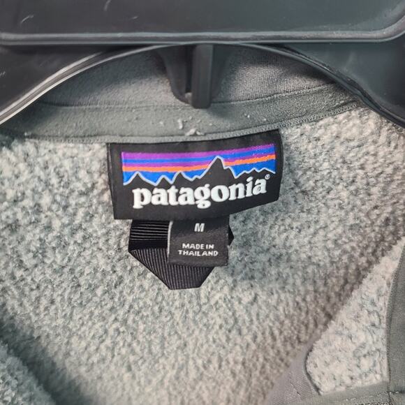 Patagonia Men's Better Sweater 1/4-Zip Pullover Gray Medium GUC NetJets Logo - Picture 4 of 5